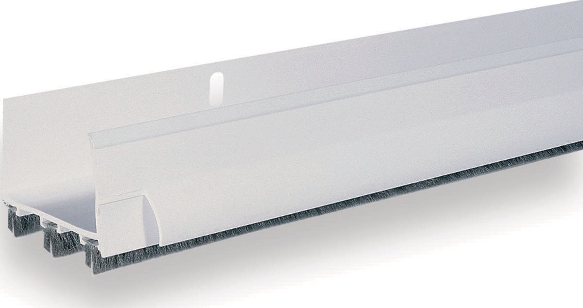 DOOR SWEEP VINYL & PILE WHITE