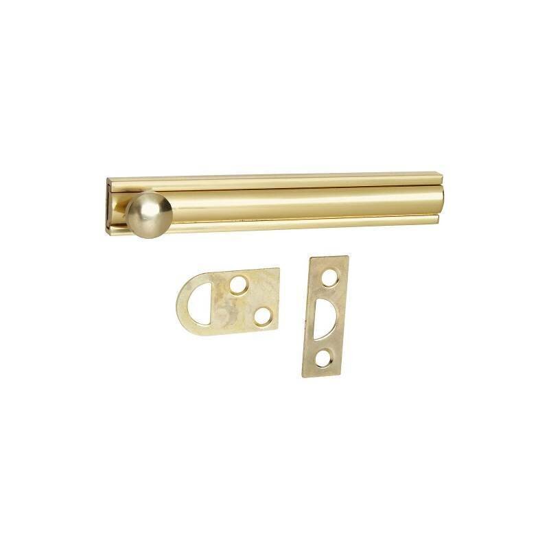 SURFACE BOLT 4" SOLID BRASS