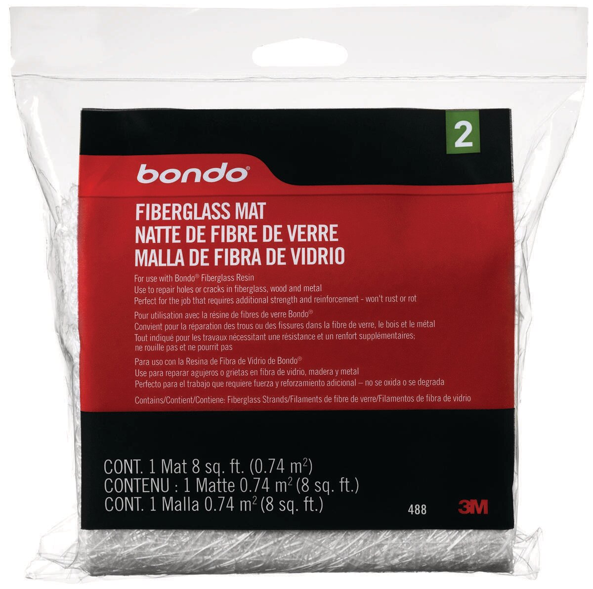 BONDO FIBERGLASS MATTING 8 SQ'