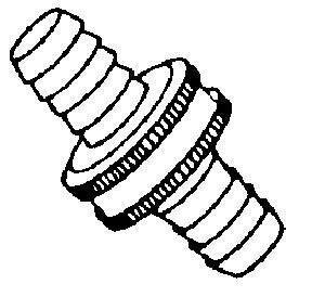 7/16" BRASS HOSE COUPLING