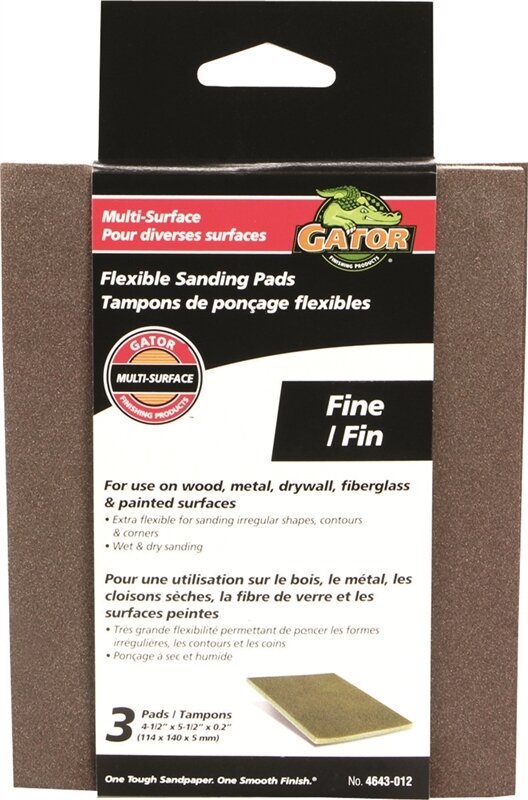 GATOR SANDING SPONGE FINE 3PK