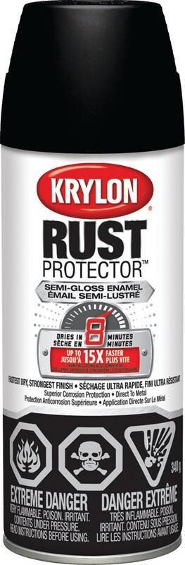 KRYLON SEMI-GLOSS BLACK 340G