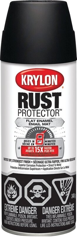 KRYLON FLAT BLACK 340G