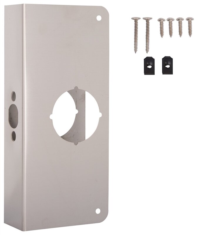 DOOR REINFORCER SATIN NICKEL 2 3/8" 4X9