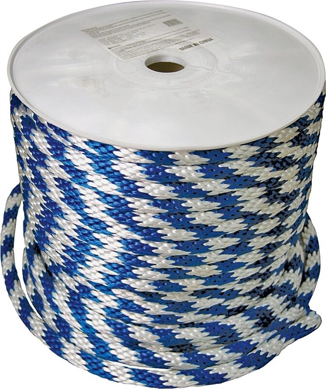 5/8" POLY ROPE BLUE/WHITE