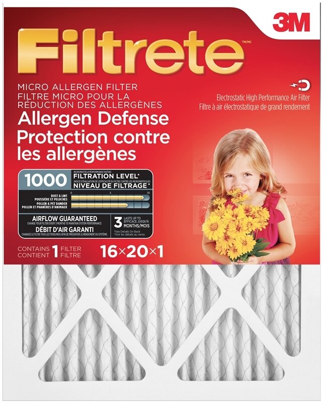 16X20X1 AIR FILTER 3M RED