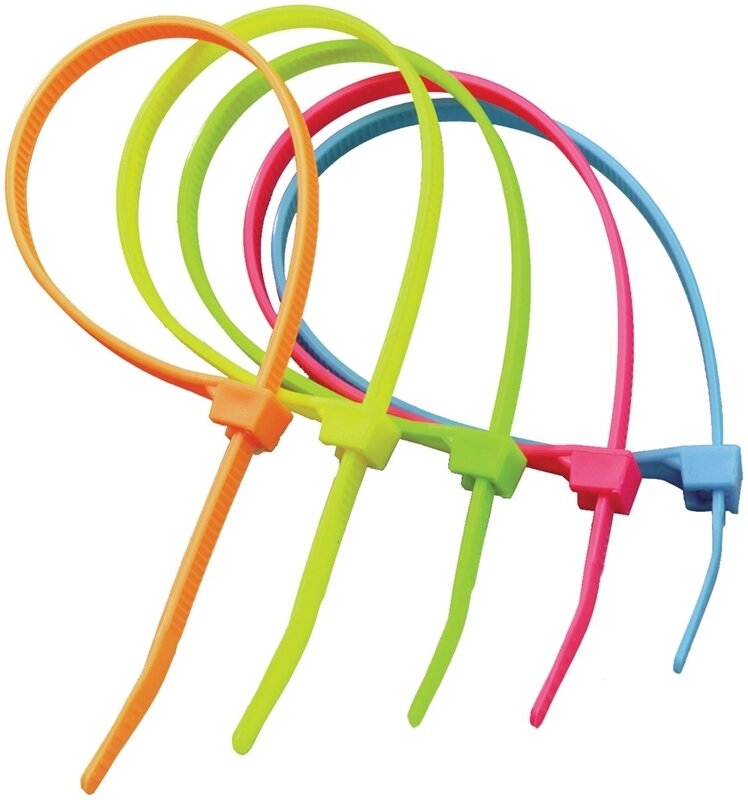 8" CABLE TIE COLOURED 100PC