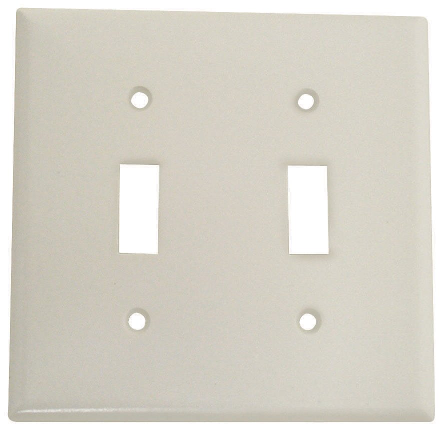 DOUBLE TOGGLE PLATE WHITE