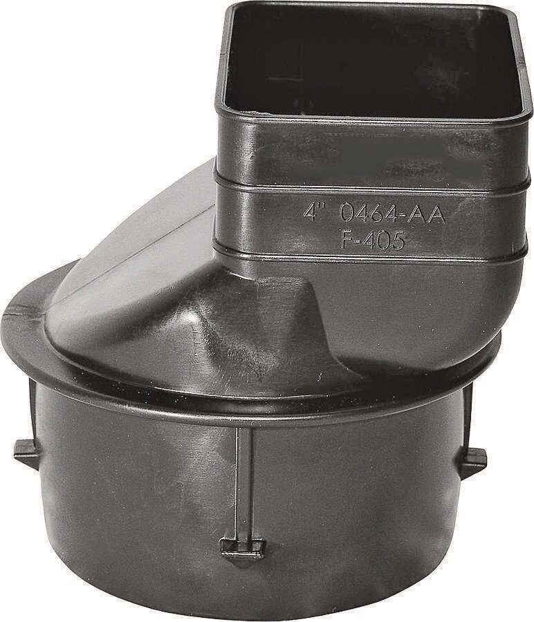 4" PVC - 2" X 3" Downspout Pipe Adapter Black