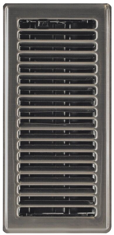 3" X 10" Metal Floor Register Pewter