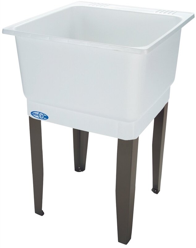 LAUNDRY TUB PLASTIC WHITE