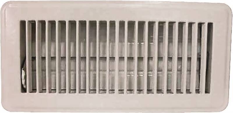 4" X 10" Metal Floor Register White