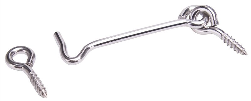 3" GATE HOOK & EYE STAINLESS STEEL