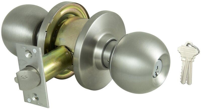 PROSOURCE STOREROOM LOCK SS KNOB SET