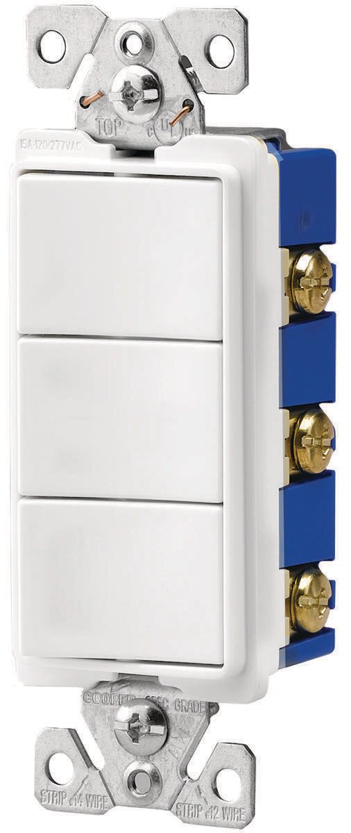 Decora Switch White 3 Switches 15A