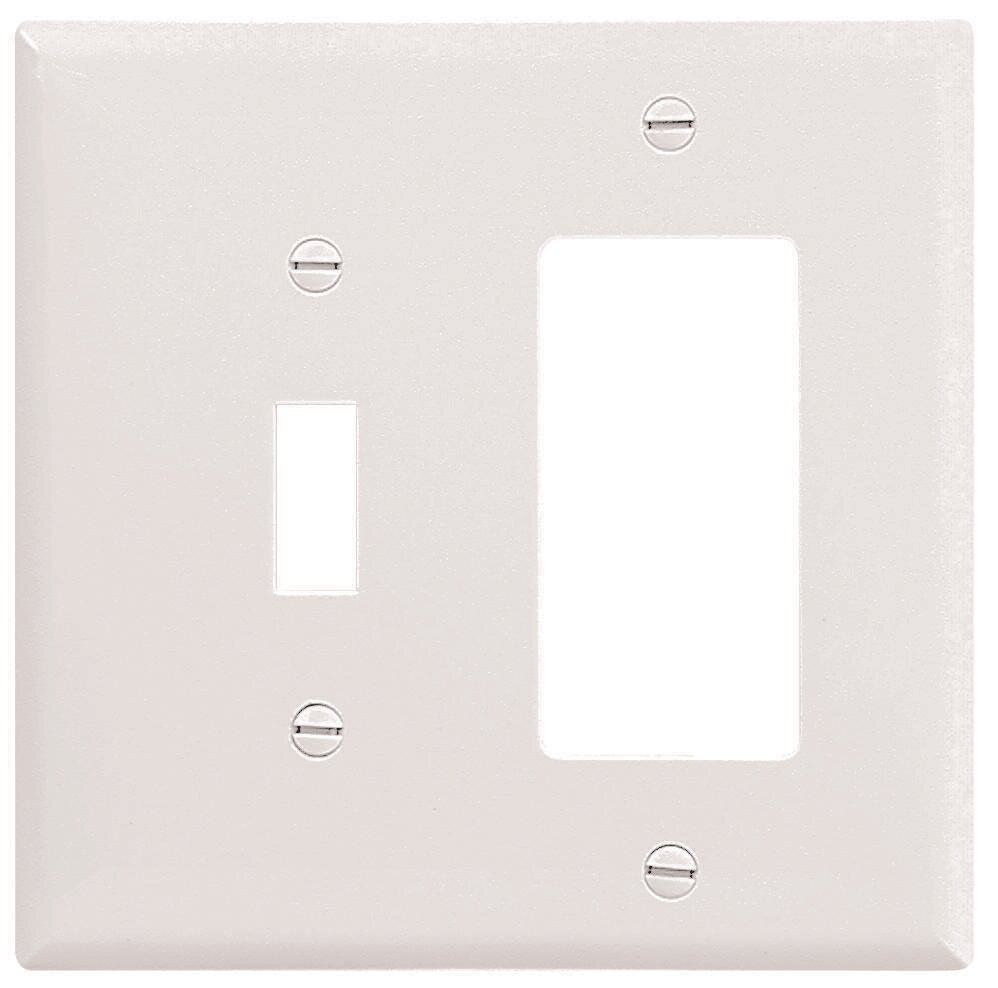 DOUBLE DECORA-TOGGLE PLATE WHITE