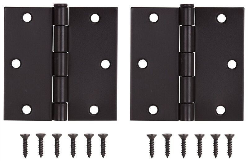 3-1/2" BUTT HINGE SQUARE BLACK