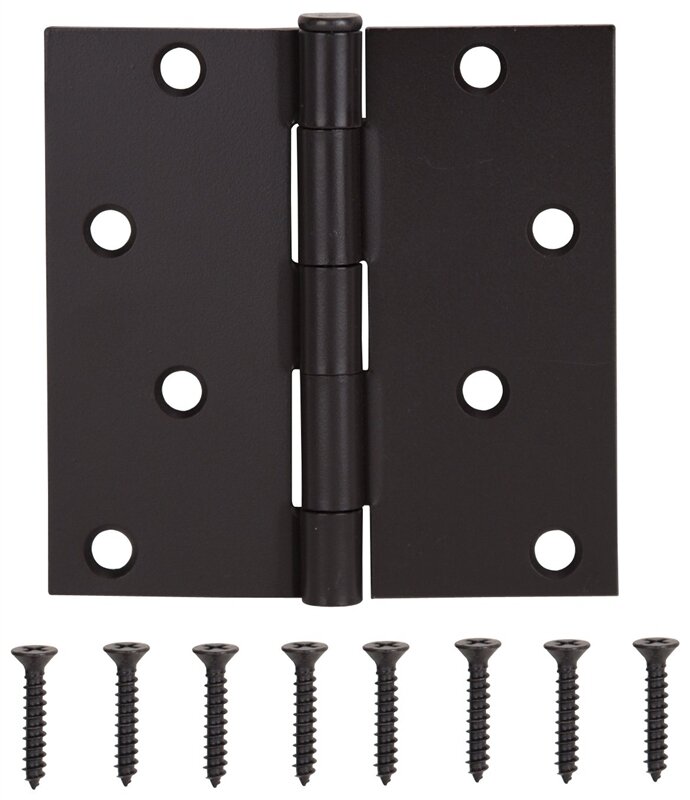 4" BUTT HINGE BLACK