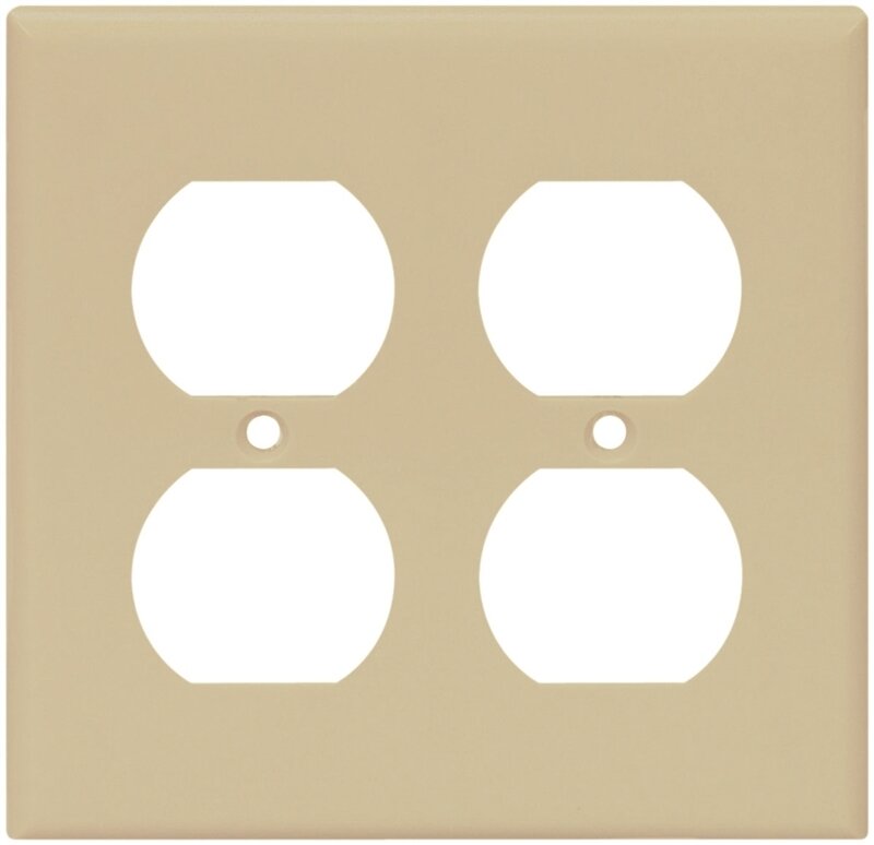 DOUBLE DUPLEX PLATE IVORY