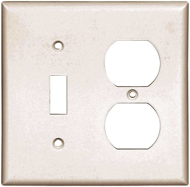 DOUBLE DUPLEX-TOGGLE PLATE WHITE