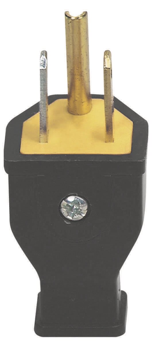 BLACK GROUNDED PLUG MALE