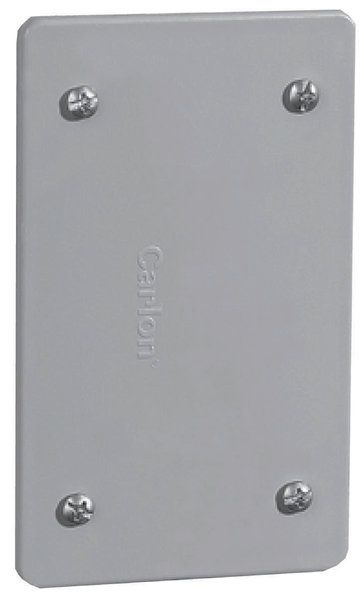 Conduit Blank Cover Plate Single PVC