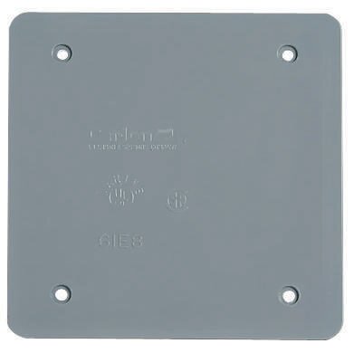 Conduit Blank Cover Plate Double PVC