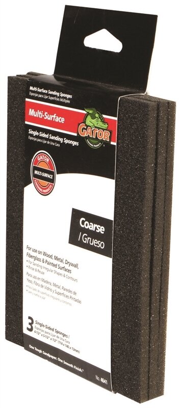 GATOR SANDING SPONGE COARSE 3PK