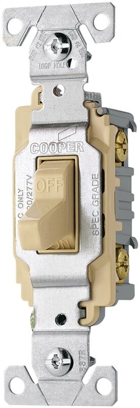 DOUBLE POLE 20A SWITCH IVORY