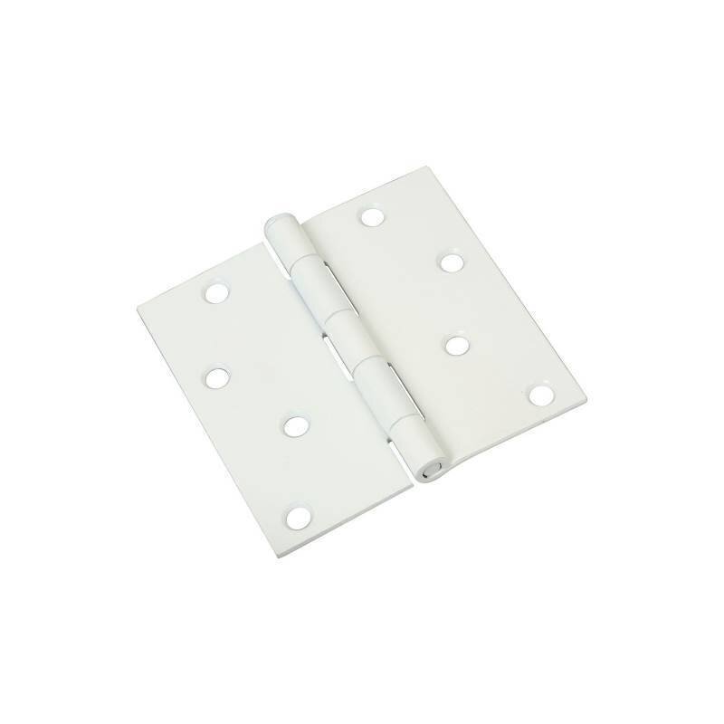 4" BUTT HINGE SQUARE WHITE