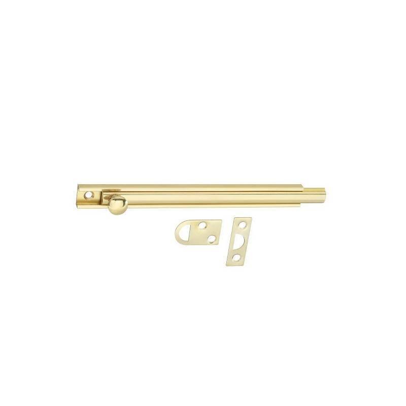 SURFACE BOLT 6" SOLID BRASS