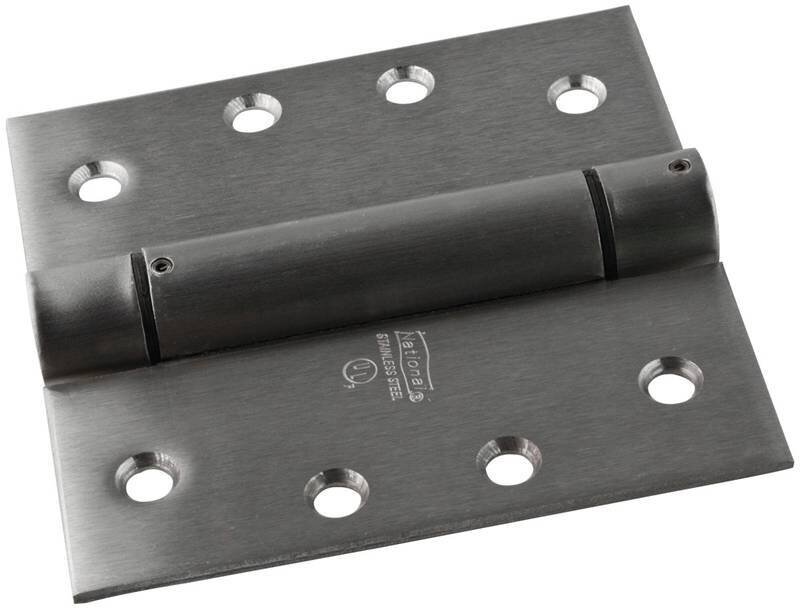 4" SPRING HINGE SQUARE STAINLESS STEEL