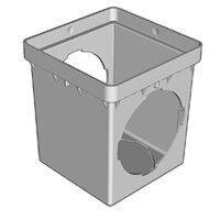 NDS 9" X 9" Sump Box 2 Hole Black
