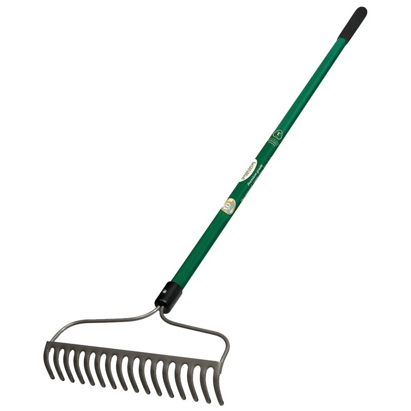 Bow Rake 16 Tines Fiberglass Handle