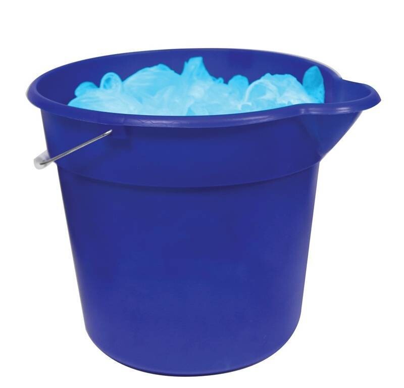 BUCKET OF GLOVES 300PC BLUE NITRILE