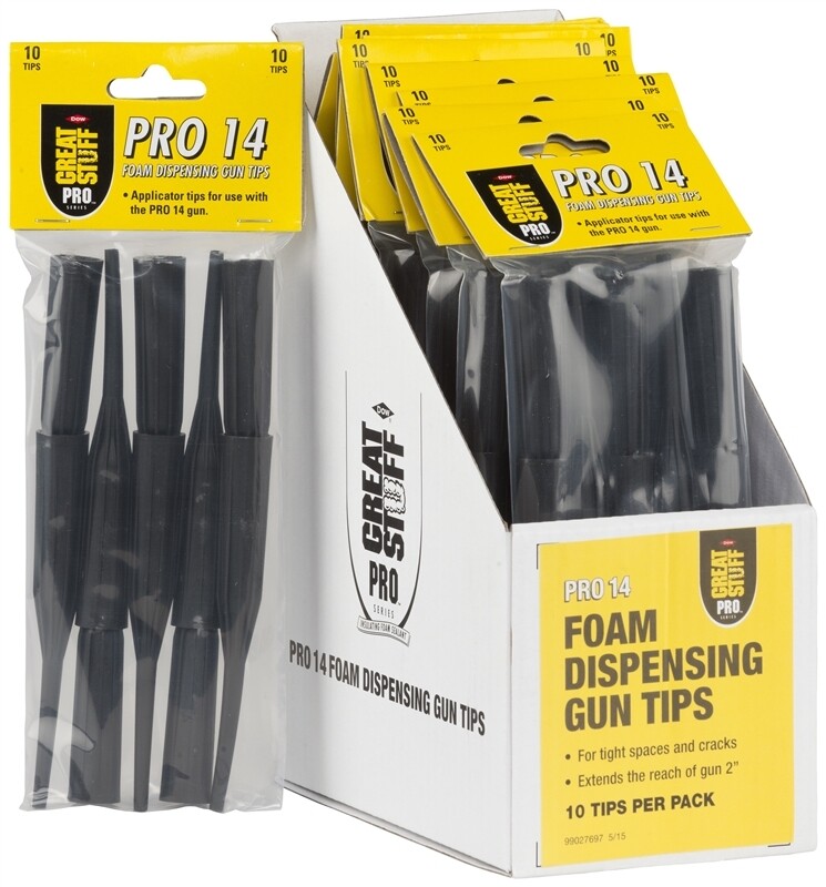 SPRAY FOAM GUN TIPS 10PC FOR PRO14 GUN