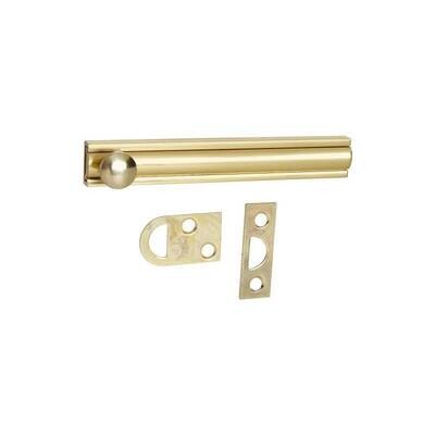 SURFACE BOLT 4" SOLID BRASS