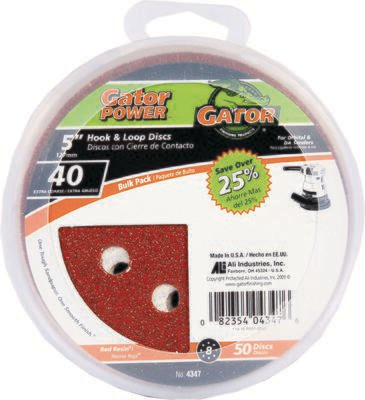 GATOR 5" 8-HOLE HLOOP DISCS 40GRIT 50PK