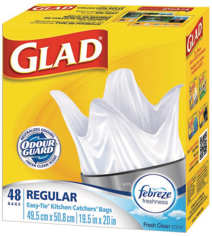 Glad - White Small Garbage Bags 48pk