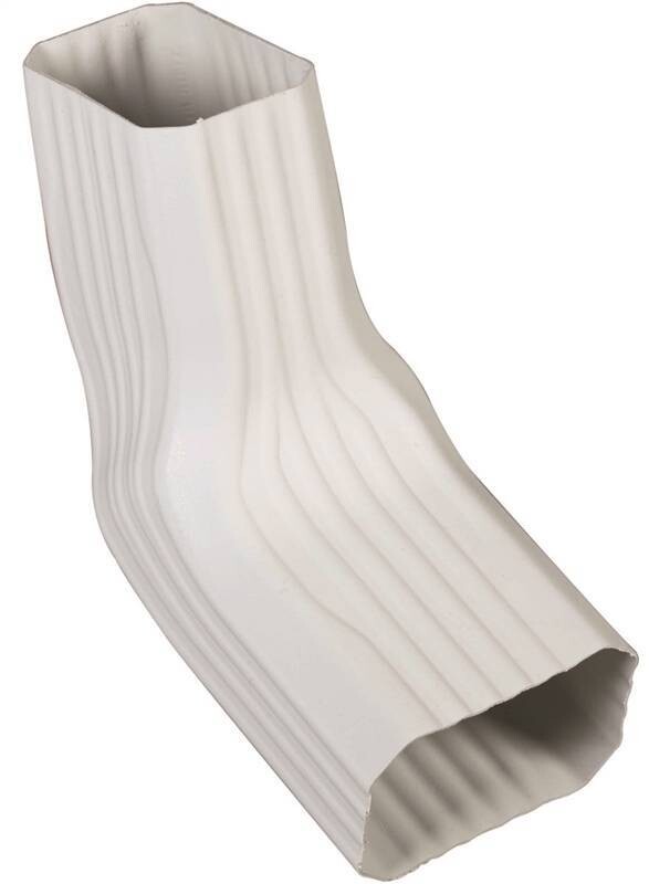 2" X 3" Type A to B Downspout Elbow White