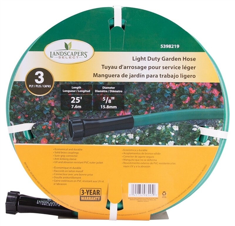 MINTCRAFT HOSE 5/8X25' LIGHT DUTY