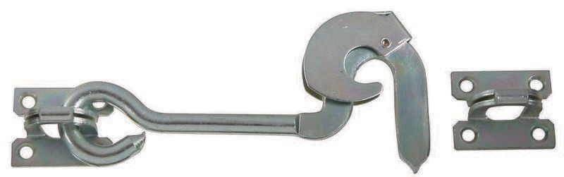 8" GATE LATCH W ANIMAL SAFETY HOOK