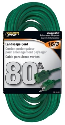 16/3 80' EXTENSION CORD GREEN
