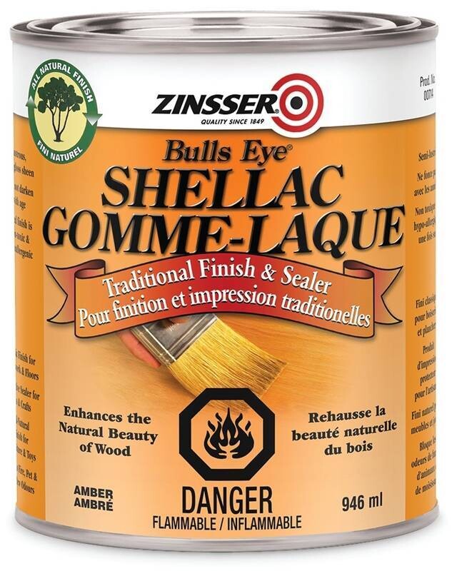 ZINSSER BULLSEYE SHELLAC AMBER 946ML