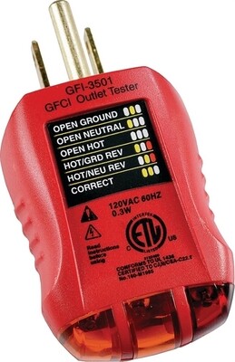 GFI-3501 GFI Circuit Tester