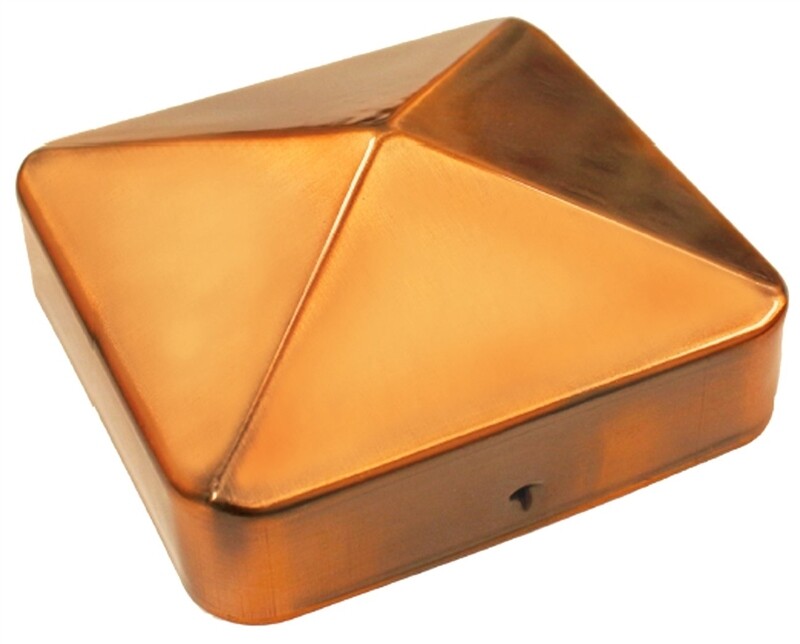Post Cap Copper Plated 3.5" (For Dressed Posts)