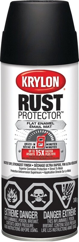 KRYLON FLAT BLACK 340G