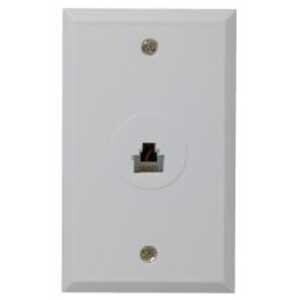 NETWORK WALL PLATE FOR CAT5E WHITE