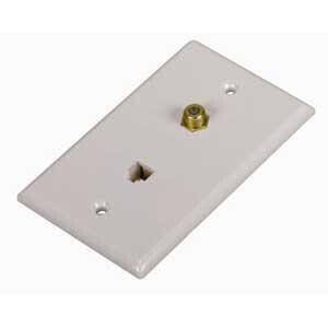 MODULAR WALL OUTLET PHONE/COAXIAL JACKS