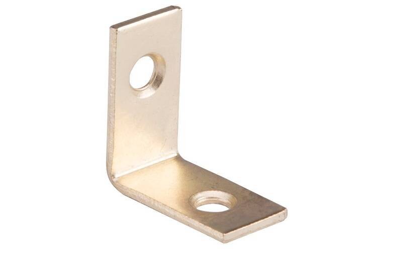 1-5/8" CORNER BRACE BRASS 4PK